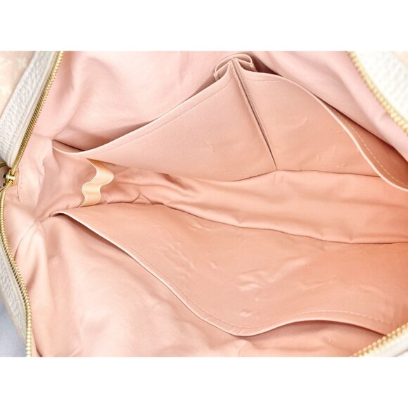 LOUIS VUITTON Pink Denim LV Messenger Bag Laptop Womens Pink White Crossbody GM - Picture 13 of 16